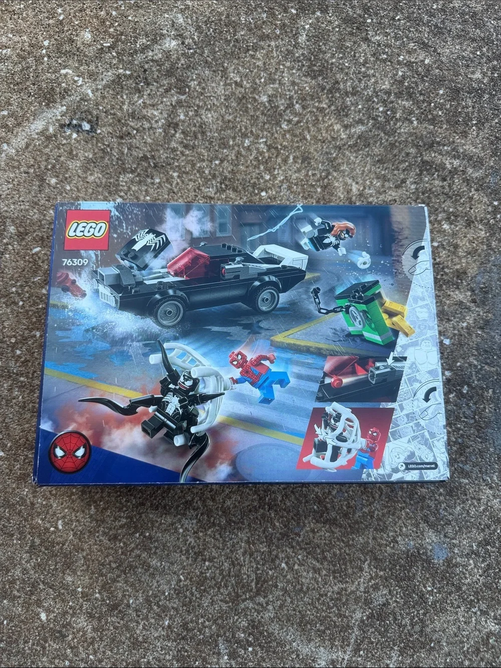 LEGO Marvel Spider-Man Black Venom Muscle Car Building Set - Black. NEW